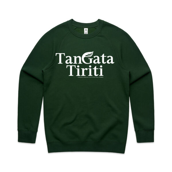 TanGata Tiriti Greens sweater Thumbnail